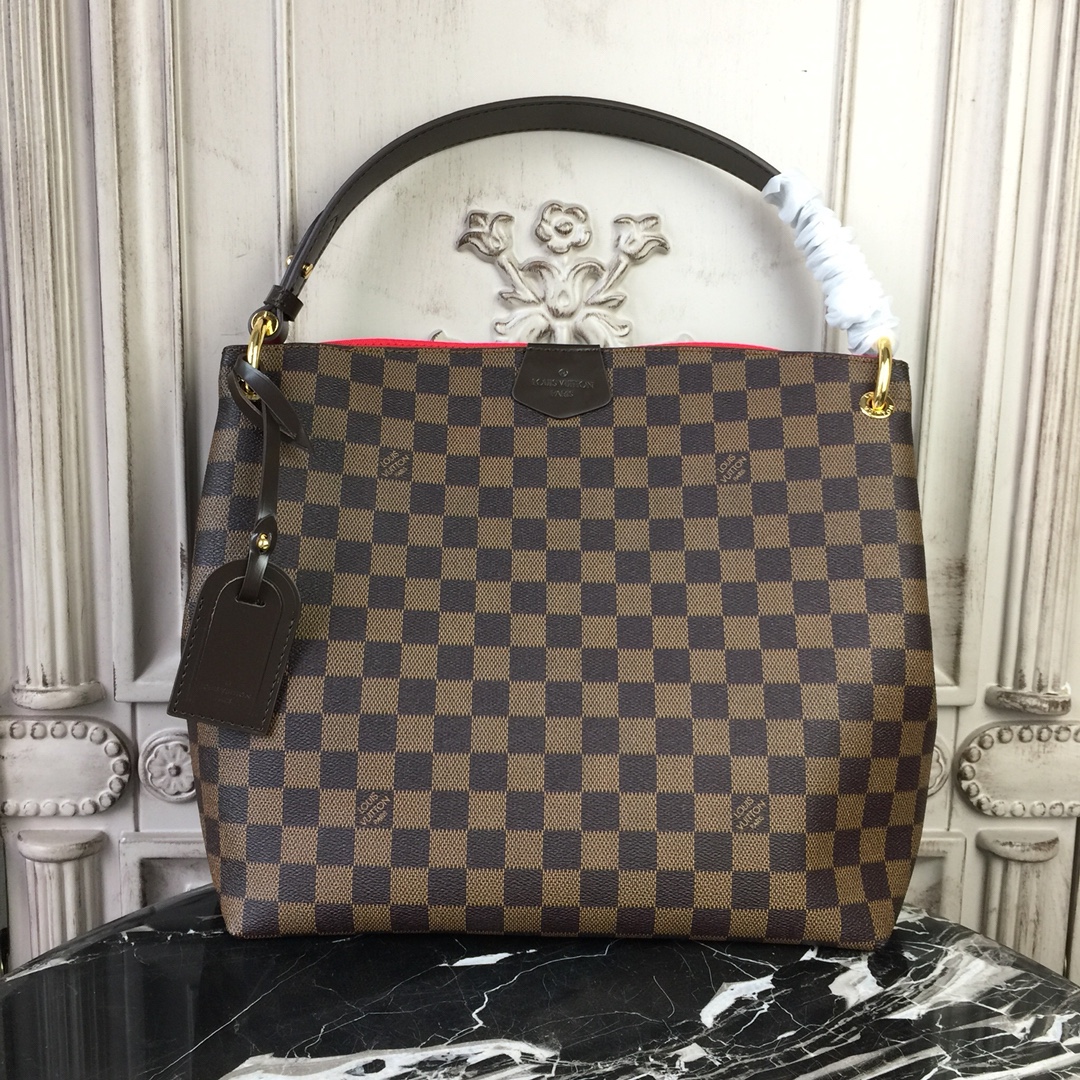 Louis Vuitton GRACEFUL PM Handbag Damier Ebene N44044